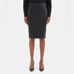 Theory Women’s Leather Pencil skirt